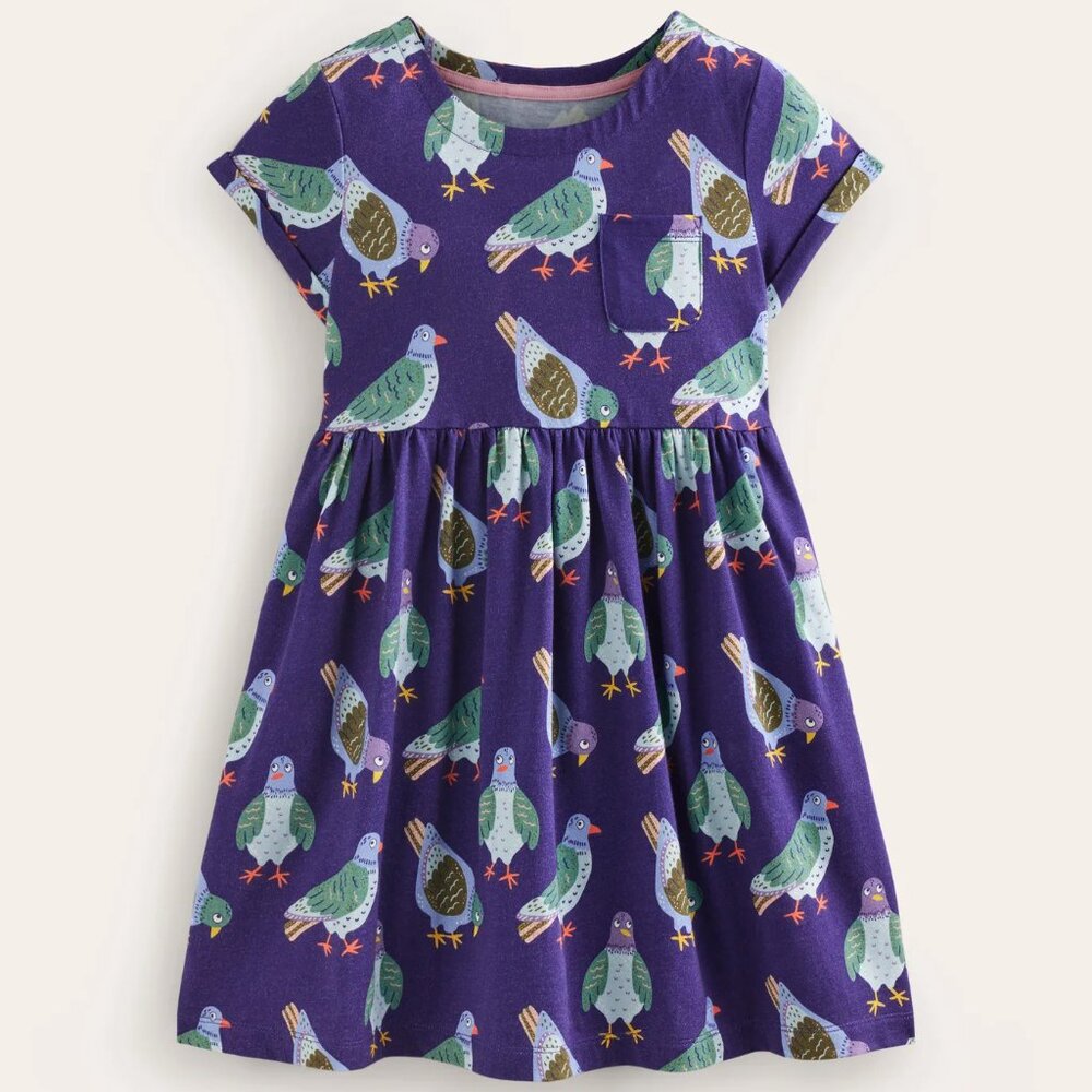 NWT Mini Boden Short-sleeved Fun Jersey Dress